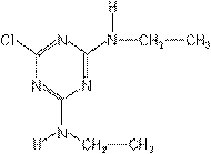 Structural formula of simazine